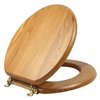 Design House Dalton Round Closed Front Toilet Seat, Honey Oak 561241